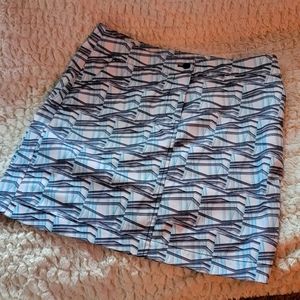 ANNIKA CUTTER & BUCK BLUE BLACK WHITE GOLF SKORT SIZE 6